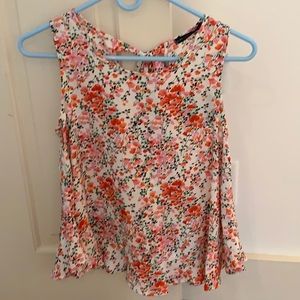 NWT Nordstrom floral print chiffon tank top